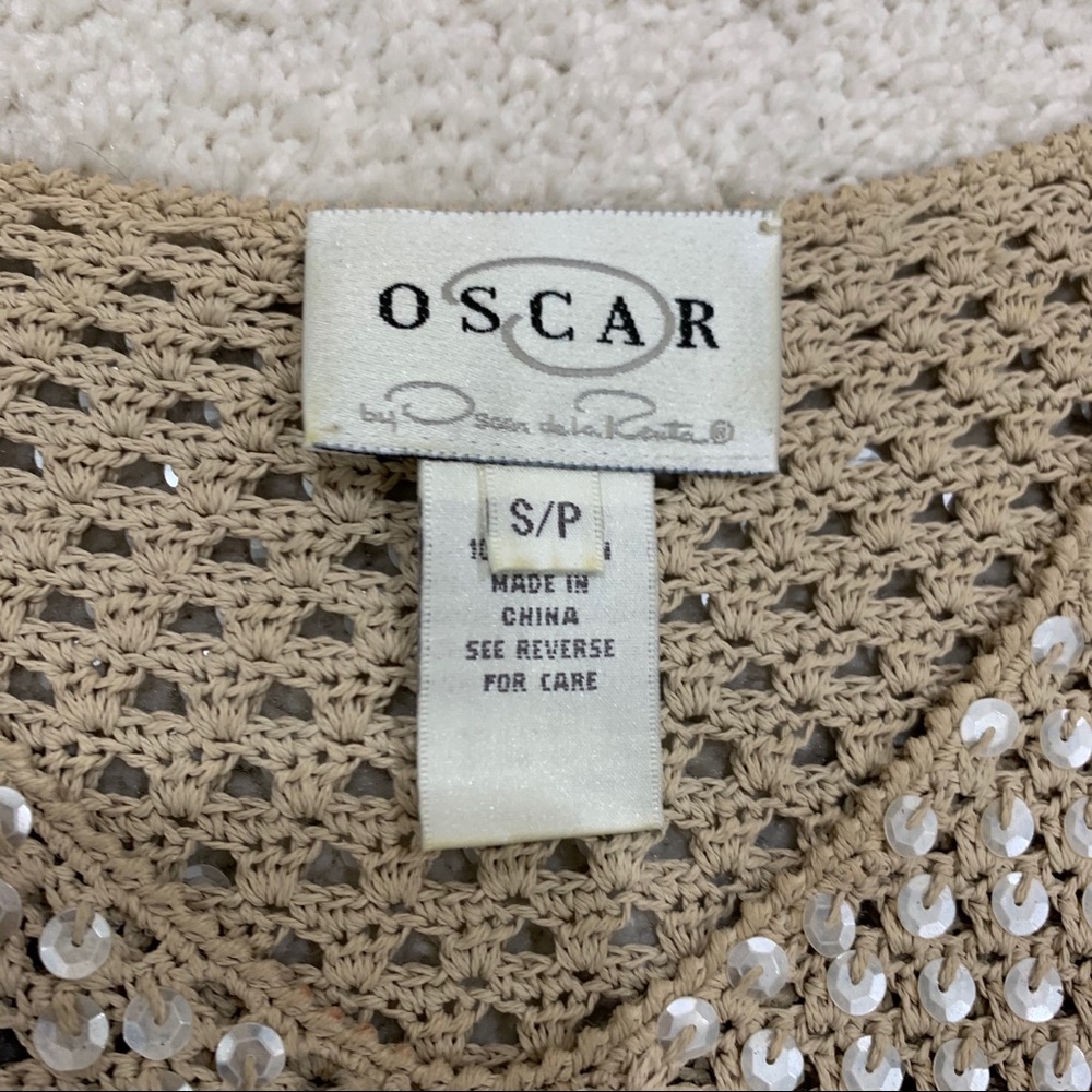 Oscar de la Renta beaded embroidered top Sz Small - Picture 6 of 7
